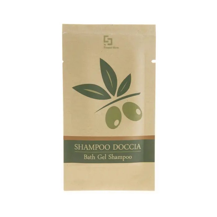Shampoo doccia bustina 15ml Beauty-Oil, all'olio d'oliva, senza allergeni (250 pezzi)