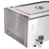 thumbnail of Romux® Baño María Eléctrico 2 Cubas GN 1/2 Sobremesa con Grifo de Vaciado y Regulador de Temperatura 30-110°C | Profesional Hostelería - 2000 W