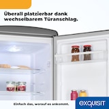 thumbnail of Exquisit Retro Kühl-Gefrierkombination RKGC250-70-H-160E grau, 244 l Fassungsvermögen