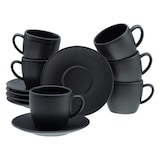 thumbnail of CreaTable Soft Touch Schwarz Obertasse 12-tlg Steinzeug