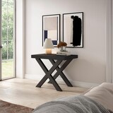thumbnail of Consolle allungabile, Tavolo consolle allungabile , 222x90x73cm, Per 10 persone, Gambe in legno, Stile moderno, Nero - 333_49