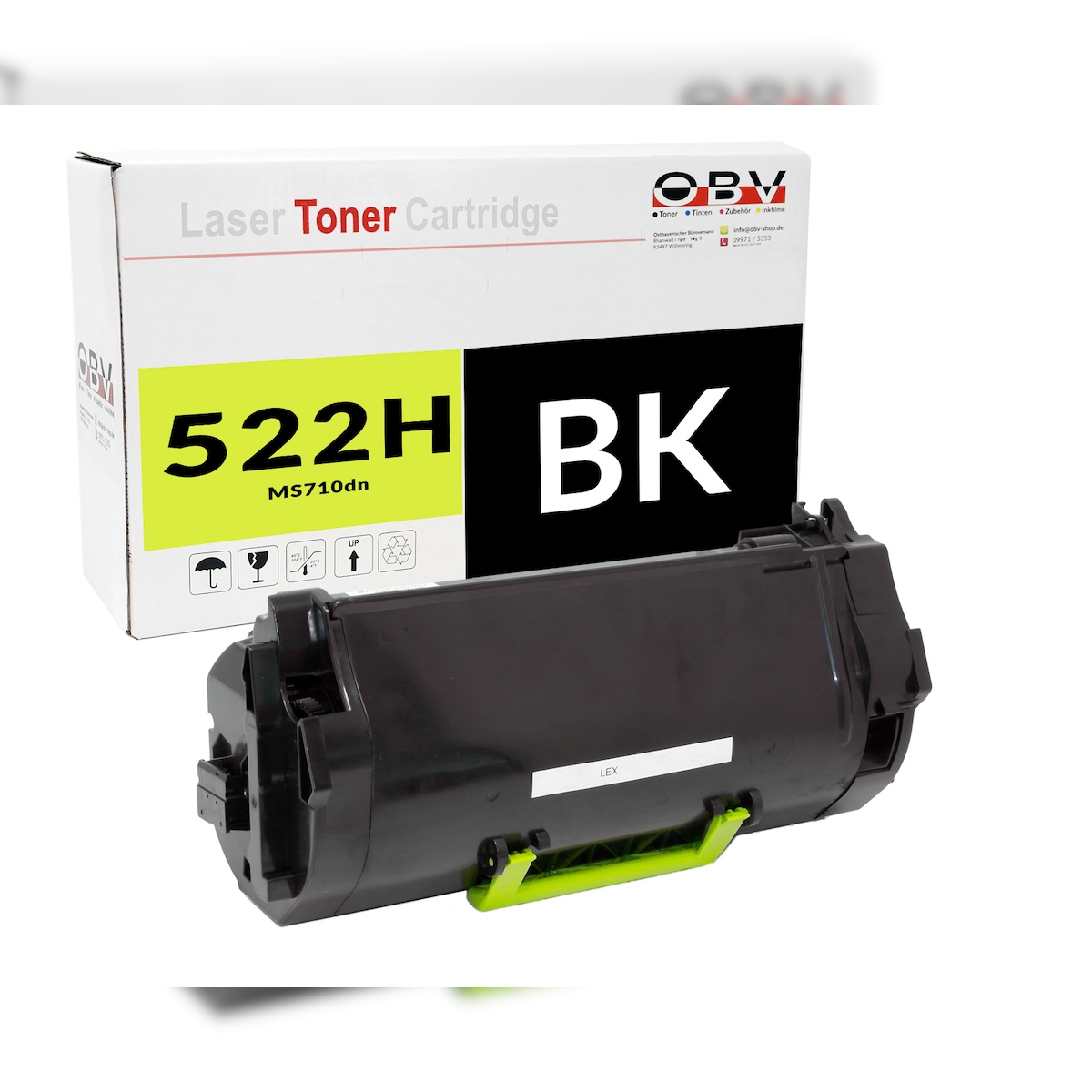OBV kompatibler Toner für Lexmark 522H für MS710dn & MS810dn Schwarz