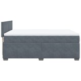thumbnail of vidaXL Boxspringbett mit Matratze Dunkelgrau 140x200 cm Samt