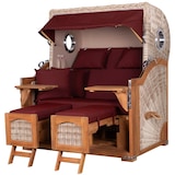 thumbnail of Strandkorb Komplettset - bene living - Ammersee Grande XL Teak - PE shell - Modell 550 - inkl. Liftersystem