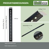 thumbnail of TRUTZHOLM 1 x Auffahrschiene 194 cm Traglast 200 kg Alu schwarz Auffahrrampe Verladerampe Rampe