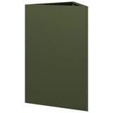 thumbnail of Helloshop26 - Pflanzkübel Hochbeet Blumenbeet Garten Terrasse 2er-Set olivgrün dreieckig 50 x 43 x 75 cm grüner Stahl 02_0039091