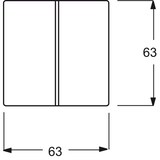 thumbnail of CARAT Wippe Serien, Schalter/Taster, anthrazit, glänzend, ohne ISO Aufdruck