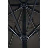 thumbnail of Sonnenschirm Meran Pro, Gastronomie Marktschirm mit Volant Ø 5m Polyester/Alu 28kg ~ anthrazit mit Ständer