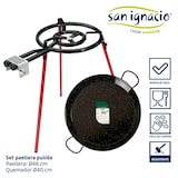 thumbnail of San Ignacio - Juego de paellera esmaltada 46cm quemador 400 colección LA DEHESA