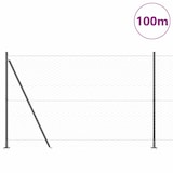 thumbnail of vidaXL Zaunpfosten Grau 100 x 1,5 m (50 mm Maschenweite) Stahl und PVC