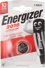 thumbnail of Energizer Batterie Lithium, Knopfzelle, CR2016, 3V Electronics, Retail Blister (1-Pack)