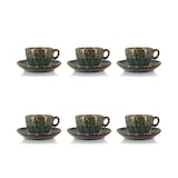 thumbnail of Ogo Living - Lot 6 tasses 16cl et soucoupes 14cm venus en porcelaine