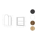 thumbnail of Dmora Badezimmermöbel Dguarner, Badezimmerschrank, Mehrzweckschrank, Hängeschrank mit Spiegel, 50x12h45 cm, Schwarz