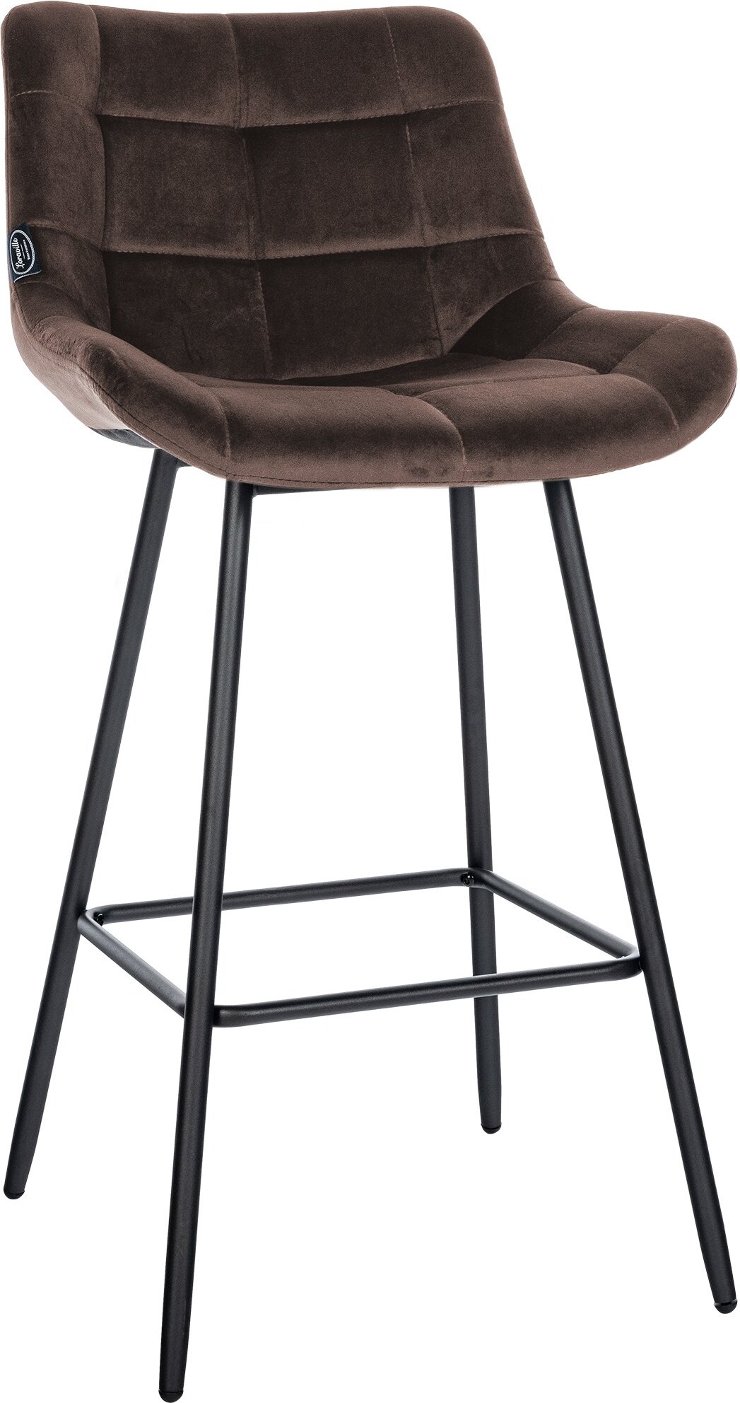 CHEFGASTRO Barhocker GOLDEN GATE Samt HxBxT 104x49x56cm Braun Barstuhl