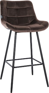 thumbnail of CHEFGASTRO Barhocker GOLDEN GATE Samt HxBxT 104x49x56cm Braun Barstuhl