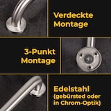 thumbnail of Haltegriff EDELSTAHL Bad Duschgriff Wandgriff Badewannengriff Griff Haltestange 800mm poliert