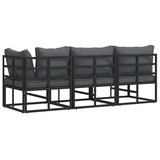 thumbnail of vidaXL Buitenmeubilair met kussen Zwart Aluminium