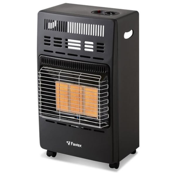 Chauffage d'appoint infrarouge au gaz butane KERN - Allumage par piezo - Surface de chauffe jusqu'a 40 m² - 3 niveaux de puissa FAVEX