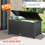 thumbnail of Casaria Auflagenbox Poly Rattan Rollbar Garten Box Schwarz