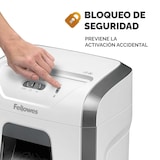 thumbnail of Fellowes Destructora trituradora de papel 15C, corte en partículas, destruye 15 hojas, papelera extraíble de 19L, Bloqueo de Seguridad, Color Blanco