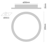 thumbnail of Downlight LED Ultraslim Empotrable Redondo 15W 1100lm Ø20,5cm 4000K Aluminio 1Primer Leader