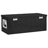 thumbnail of DELUKE® Aluminiumbox mit Deckel - Abschließbar Alubox Deichselbox Alu Anhängerbox Werkzeugkiste Metall Transportbox Metallkiste, 70x31x27cm Schwarz