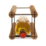 thumbnail of Modulares Weinregal VINOTECA MOD METAL | HxBxT 12,5x12,5x24,5cm | 1x1 Flasche | Massives Kiefernholz | Braun geölt