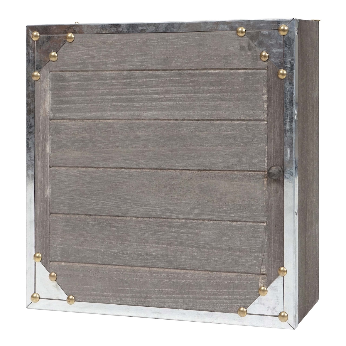 Cassetta portachiavi Virginia, cassetta portachiavi in legno, aspetto shabby vintage 27x27x6cm ~ grigio-marrone