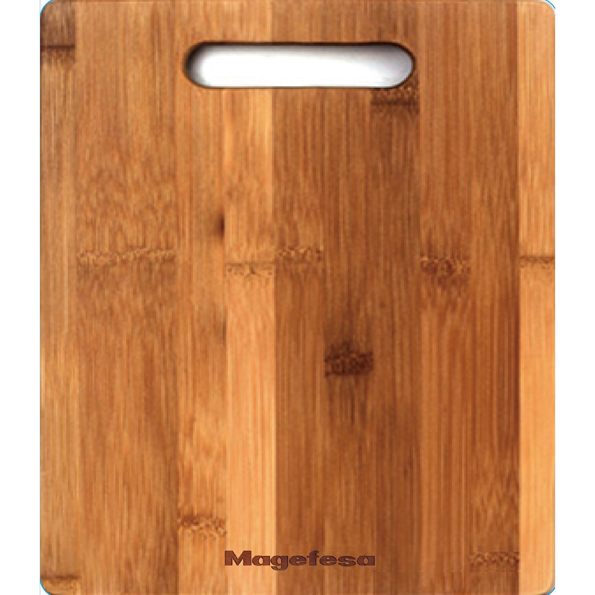 Magefesa Mag Wood - Tabla de Cortar 22x19x8cm, Madera de Bambú, Absorción de Agua, Gran Resistencia, Limpieza Fácil, Apto para Almacenaje Eficiente