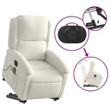 thumbnail of vidaXL Massagesessel mit Aufstehhilfe Elektrisch Creme Samt