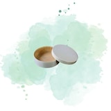 thumbnail of Firstpack WBOX350 Scatola rotonda in legno misto FSC + carta da forno - Ø 12,5cm H40mm 350ml - 60pz