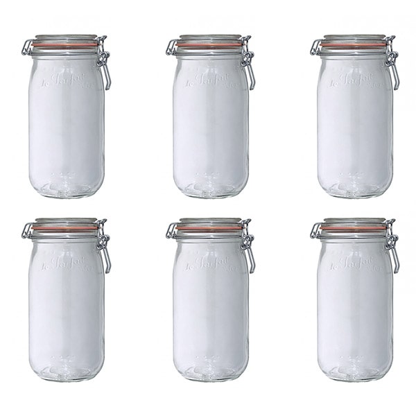 LE PARFAIT Lot De 6 Bocaux En Verre 1.5l 900508