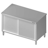 thumbnail of Stalgast Edelstahl Durchreicheschrank mit Schiebetüren, 1000x700x850 mm, ohne Aufkantung, verschweißt