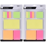 thumbnail of Haftnotiz Klebezettel Haftzettel 1040 Stk. div. Größen Neonfarben Sticky Notes