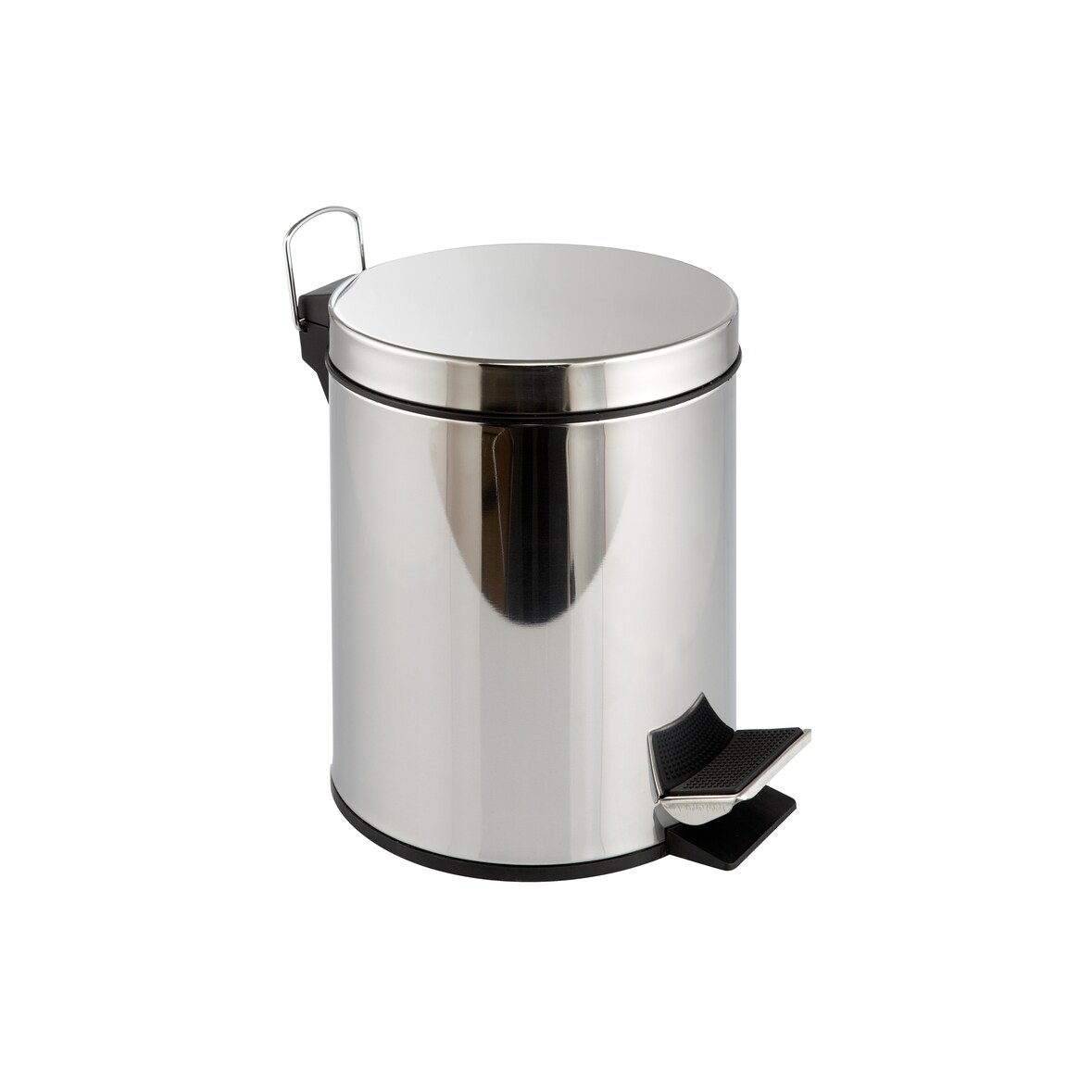 Papelera o cubo de basura con pedal , acero inoxidable  12 litros para oficina, baño o cocina