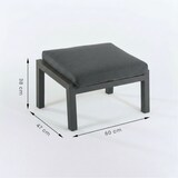 thumbnail of Pacote 2 unidades - Apoio para os pés do exterior, alumínio reforçado antracite e almofada cinza