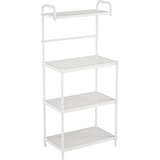 thumbnail of prateleira de cozinha COSTWAY, prateleira de microondas de 4 níveis com prateleiras ajustáveis, prateleira de microondas de metal, prateleira de pé