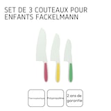 thumbnail of 3 couteaux de cuisine pour enfants Fackelmann Mini Monster