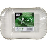 thumbnail of 2 X 250 Schalen, Pappe "pure" eckig 13 cm x 17,5 cm x 3 cm weiss