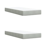 thumbnail of vidaXL Boxspringbett mit Matratze Hellgrau 200x200 cm Samt