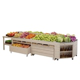 thumbnail of LES ARTISANS DU BOIS Présentoir fruits & légumes Déclic naturel verni l130xp80xh107cm