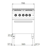 thumbnail of MBM Gasherd 4-flammig mit Elektrobackofen 33,3 kW
