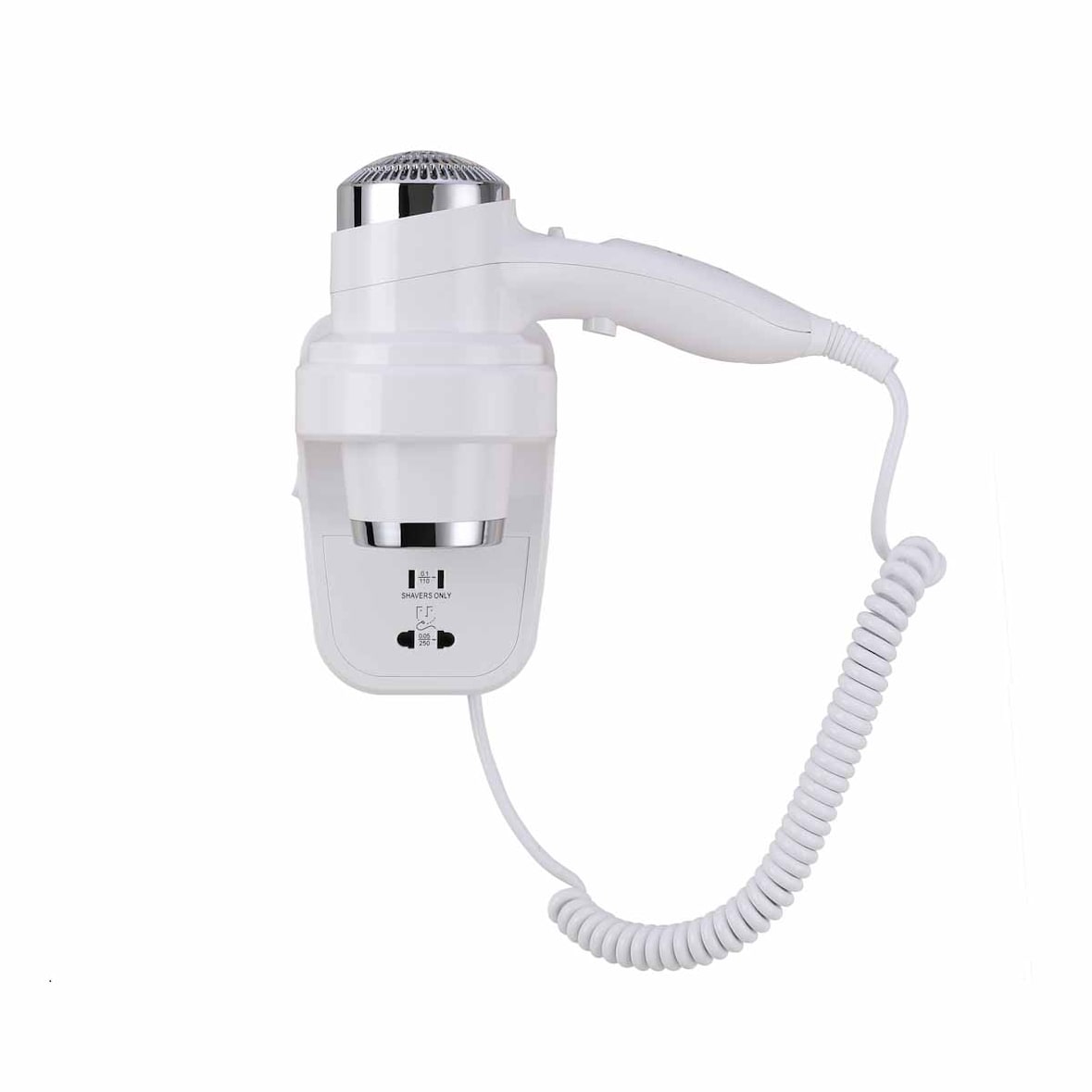 Secador de cabelo para hotel, com tomada para maquina de barbear