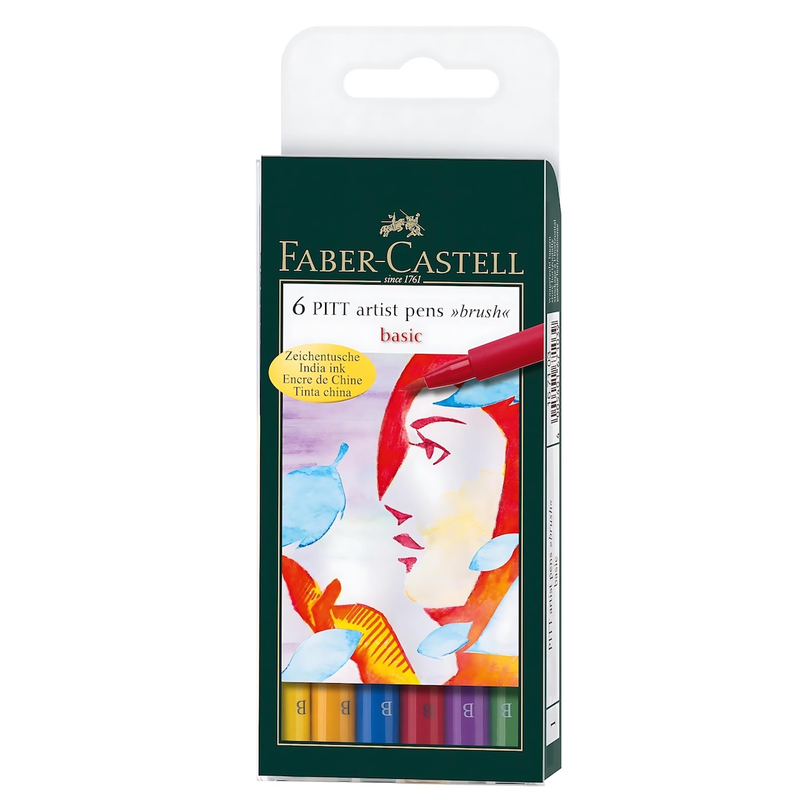 Faber Castell Tuschestift Pitt Artist Pen B 6er Basic