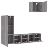 thumbnail of Helloshop26 - Multimedia-TV-Möbel TV-Regal TV-Sideboard Esszimmer Wohnzimmer Schlafzimmer 4-teilig Sonoma Holzwerkstoff grau 02_0029247