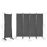 thumbnail of COSTWAY Tabique divisorio, 220 x 173 cm, biombo plegable, biombo de privacidad, 4 piezas, gris,