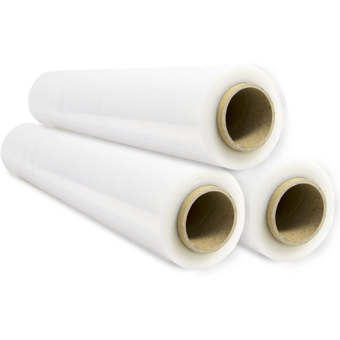 OFITURIA Film de Plástico Transparente para Embalar, Rollo de Plástico Protector de Envíos y Mudanzas, Rollo 50cm y Estirable hasta 400m (3 rollos)