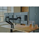 thumbnail of KAWOLA Schreibtisch LORA mit Monitorhalterung elektrisch höhenverstellbarer Schreibtisch 180x90cm mit Baumkante massiv