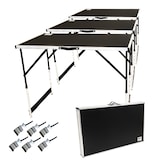 thumbnail of Multifunktionstisch 3er-Set 100 x 60 cm Tapeziertisch 90kg Gesamtbelastung höhenverstellbar Camping