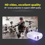 thumbnail of Mini Vidéoprojecteur LED Portable 320x240 HDMI USB Home Cinéma HD Noir YONIS